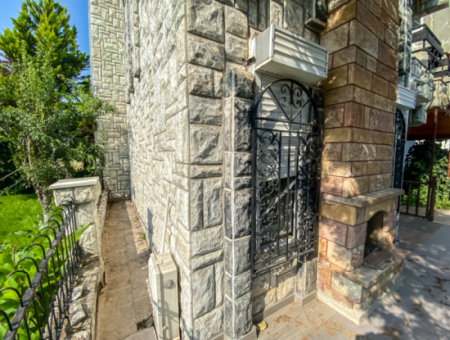 Triplex 4 1 Villa For Sale In Stone Cladding On The Sea Side In Kumbağ