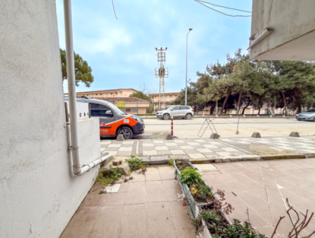 1 1 Flat For Sale With Garden Close To The Sea On Kumbağ Main Street