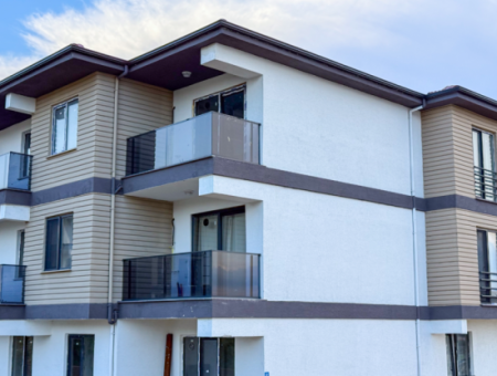 2 1 Flat For Sale With Sea And Nature View In A Site With Kumbağ Pool