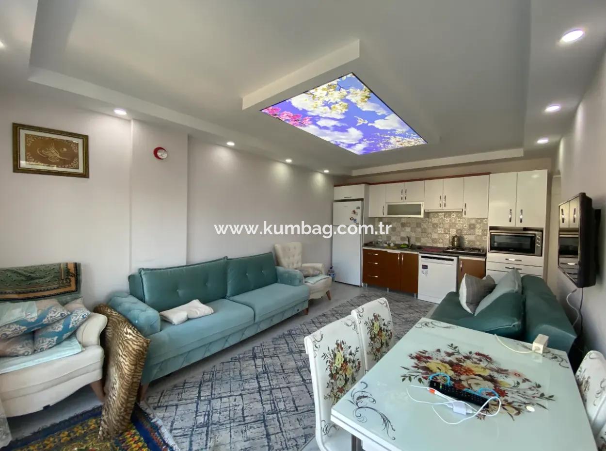 Kumbağ Gündal Plajı Mevkiinde Eşyalı Kiralık 2+1 Daire