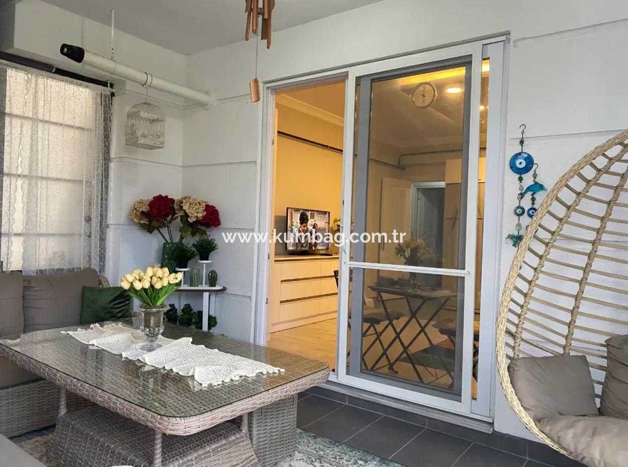 Kumbağ Havuzlu Aquaparklı Sitede Bahçe Katı Sezonluk Kiralık 1+1 Daire