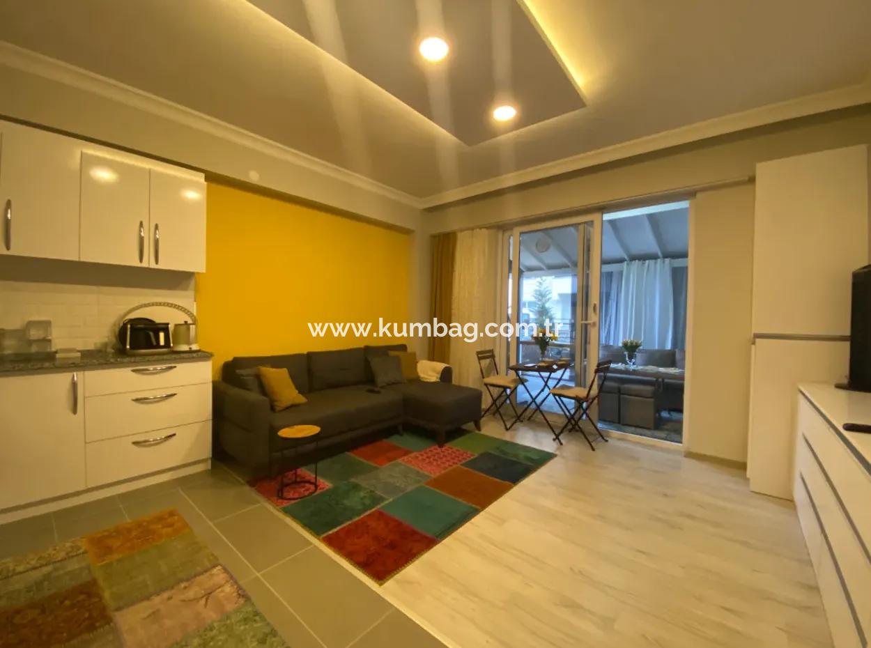 Kumbağ Havuzlu Aquaparklı Sitede Bahçe Katı Sezonluk Kiralık 1+1 Daire