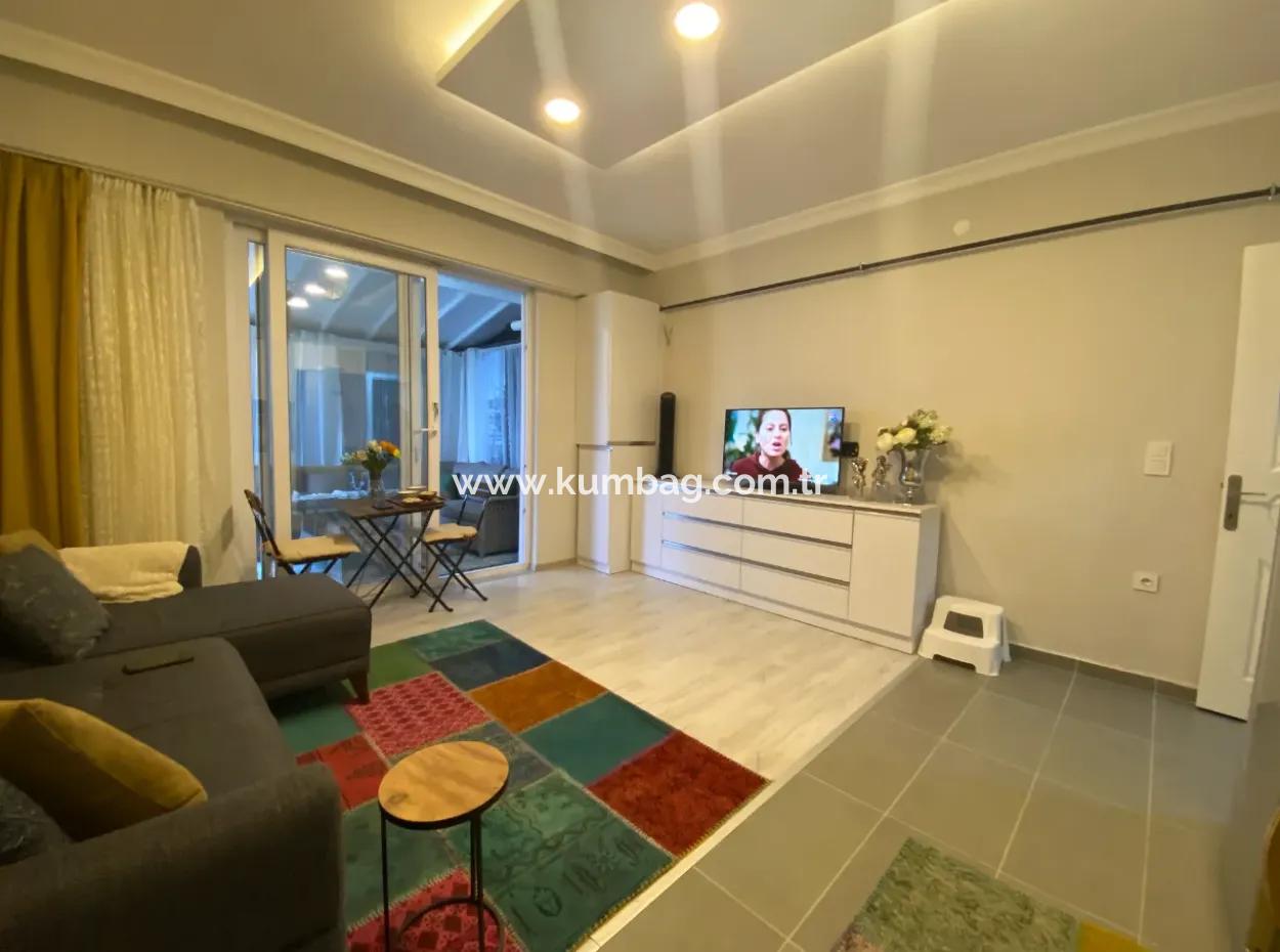 Kumbağ Havuzlu Aquaparklı Sitede Bahçe Katı Sezonluk Kiralık 1+1 Daire