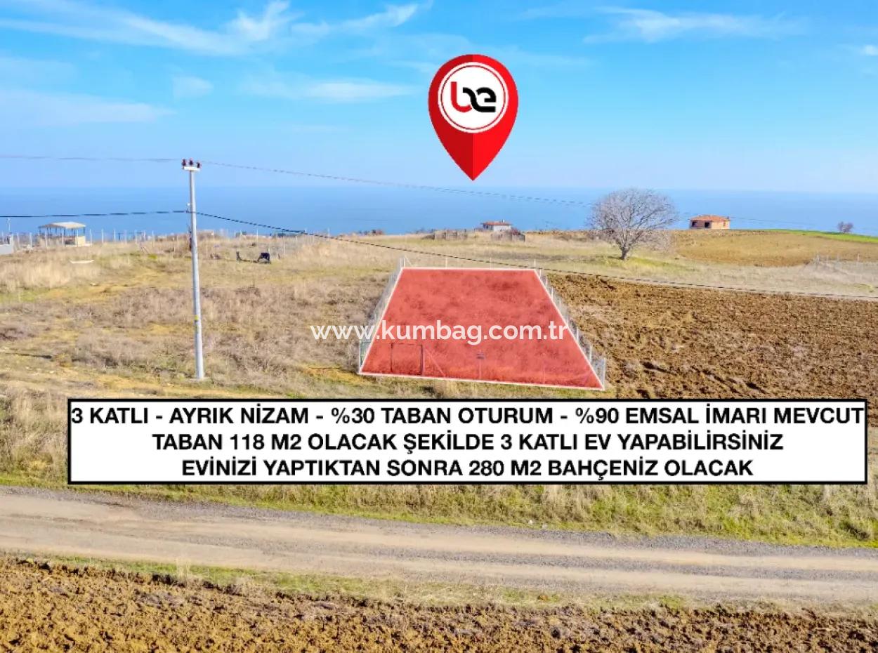 Tekirdağ 396 M2 İnşaata Hazır Tek Tapu Satılık İmarlı Arsa