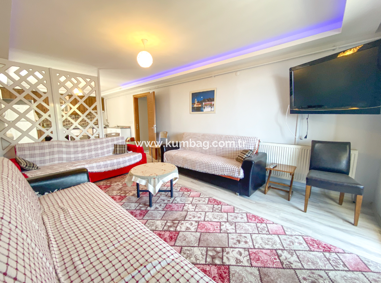 Kumbağ'da Deniz Manzaralı Havuzlu Eşyalı 2+1 Satılık Daire