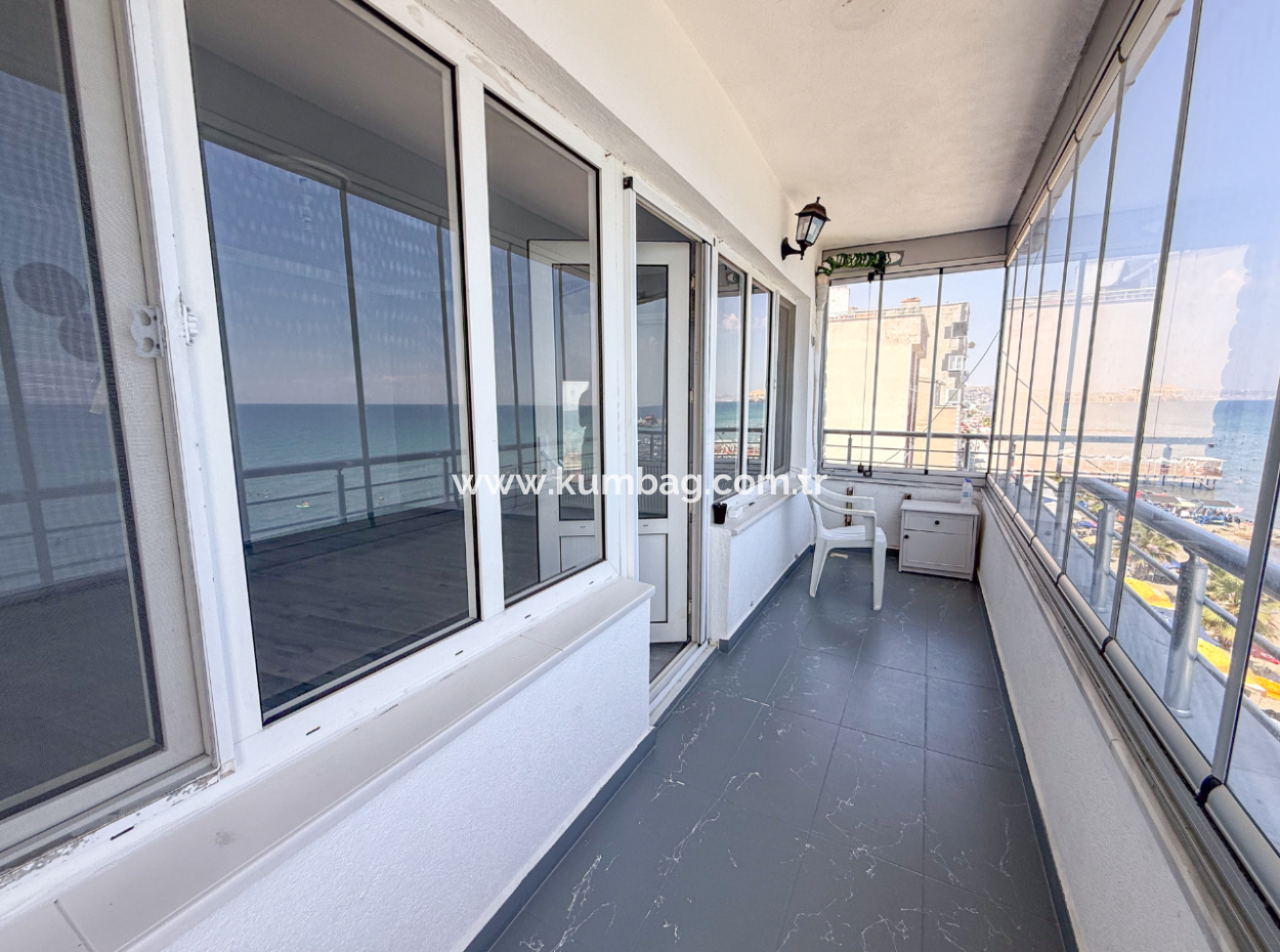 Kumbağ Sahil Kordonunda Panoramik Deniz Manzaralı 1+1 Kiralık