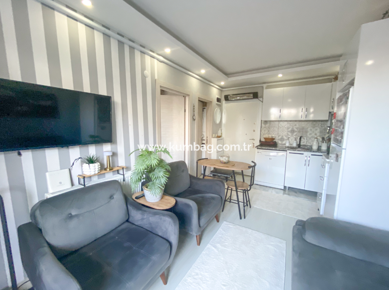 Kumbağ'da Havuzlu Site İçerisinde Bahçeli Kiralık 1+1 Daire