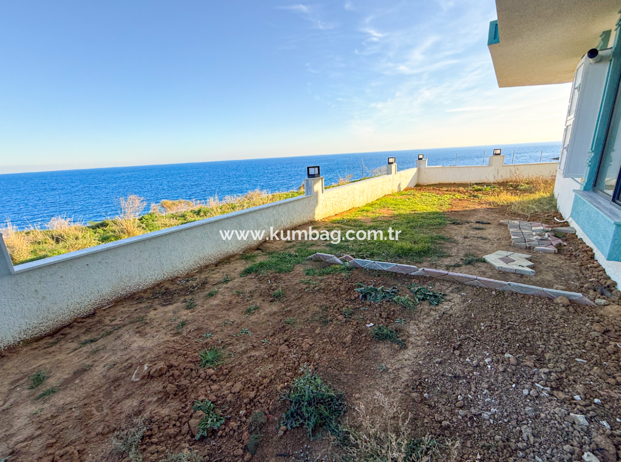Kumbağ Panoramik Deniz Manzaralı Bahçeli Sıfır 1+1 Satılık Daire