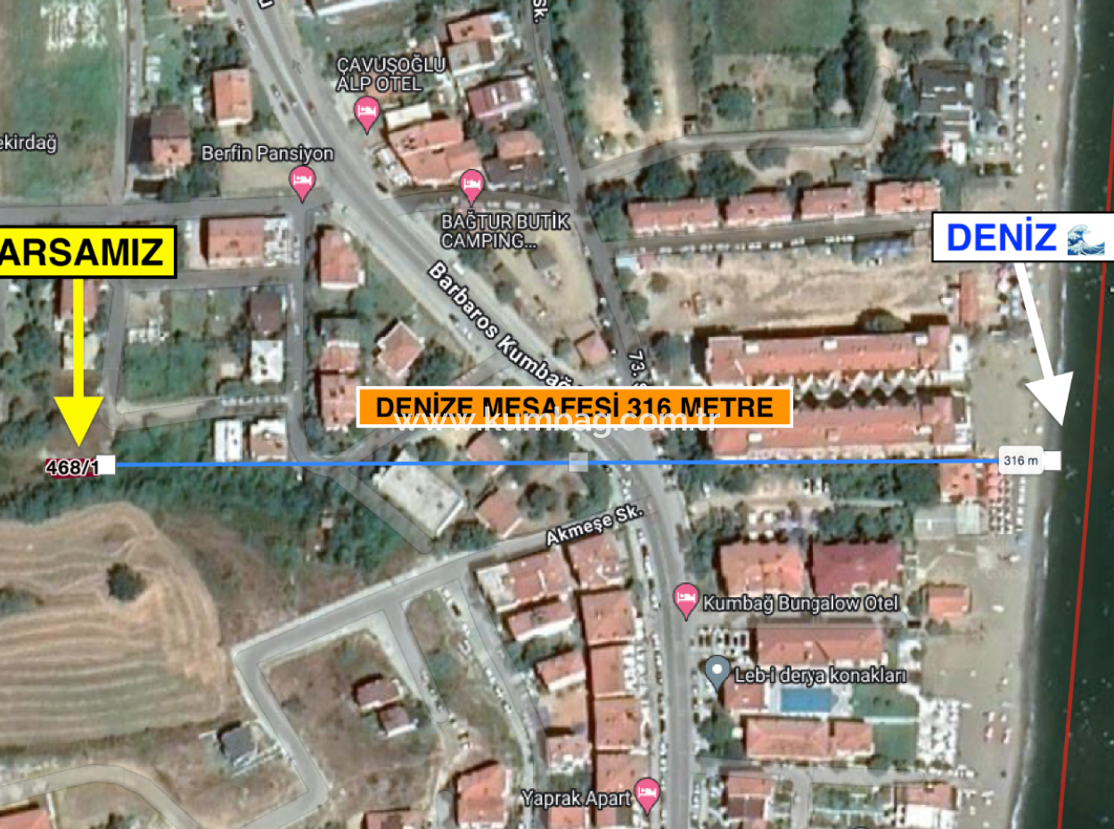 Kumbağ'da Ana Caddeye Yakın Yatırımlık Satılık Konut İmarlı Arsa