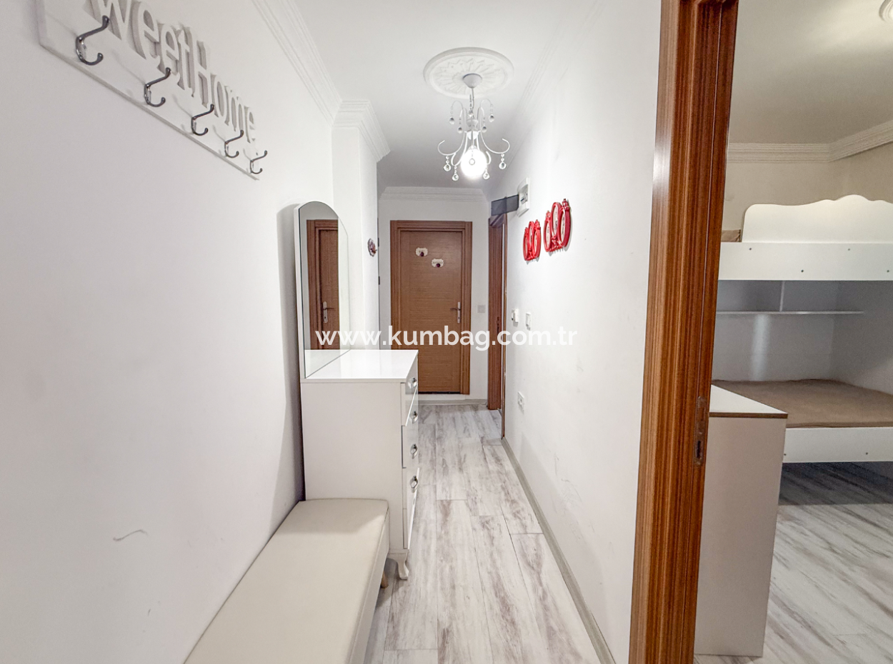 Kumbağ'da Deniz Manzaralı Havuzlu Full Eşyalı 2+1 Satılık Daire