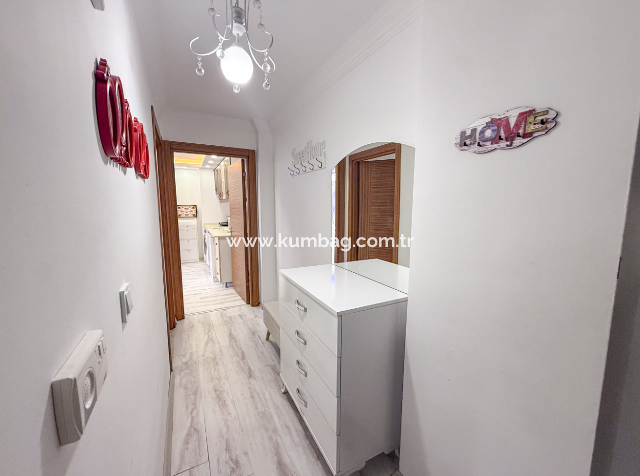 Kumbağ'da Deniz Manzaralı Havuzlu Full Eşyalı 2+1 Satılık Daire