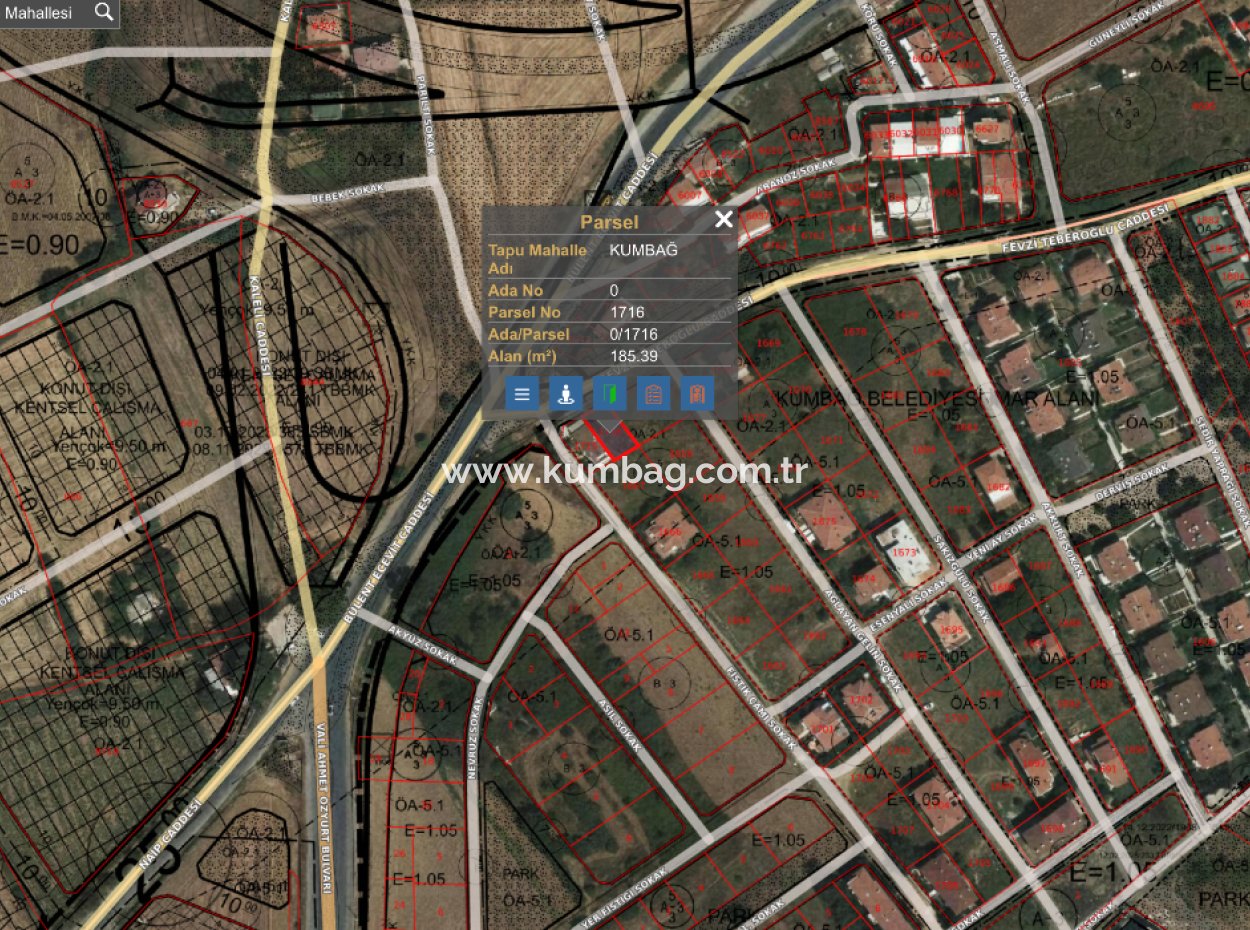 Kumbağ'da Gündal Plajına Yakın 185 M2 Blok Nizam Satılık Arsa