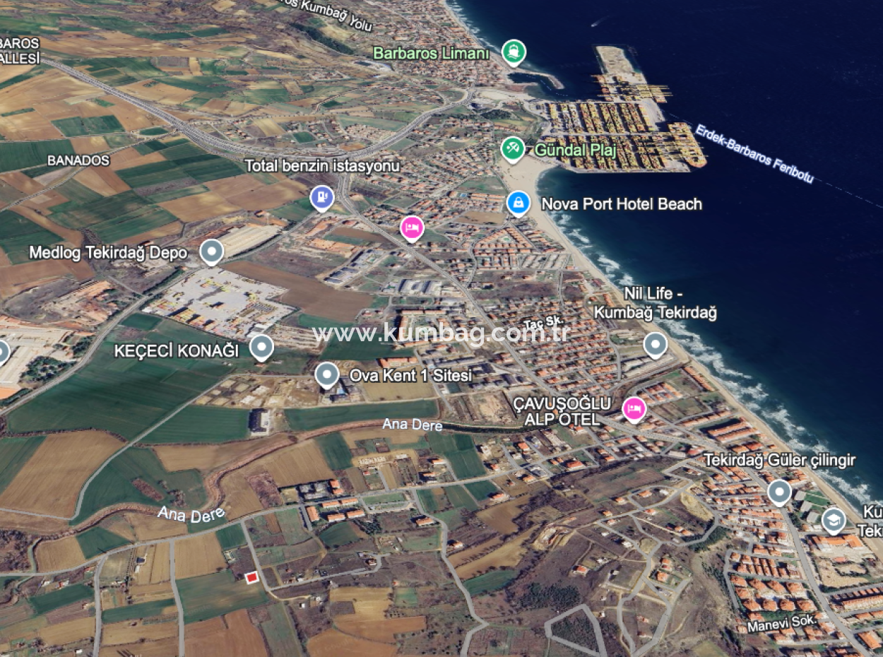 Kumbağ'da Hızlı Gelişen Bölgede 392 M2 Konut İmarlı Satılık Arsa