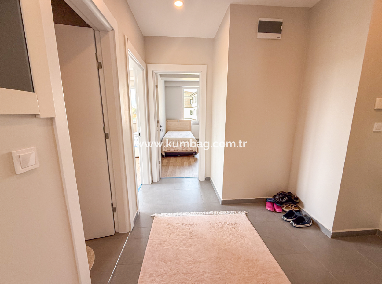 Kumbağ Havuzlu Sitede Eşyalı Kiralık Lüks 2+1 Daire