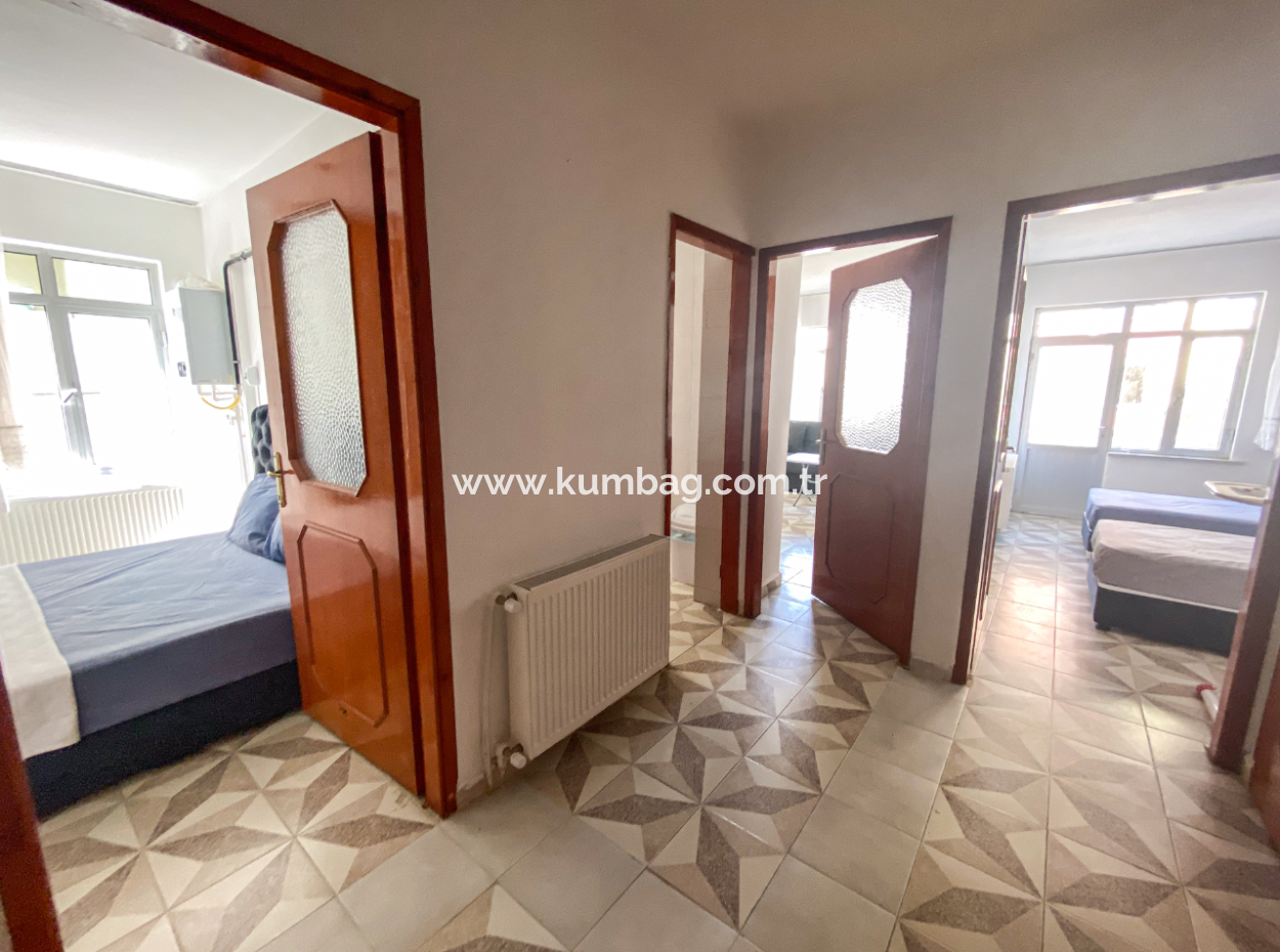 Kumbağ Merkezi Konumda Denize Yakın Eşyalı 2+1 Kiralık Daireler