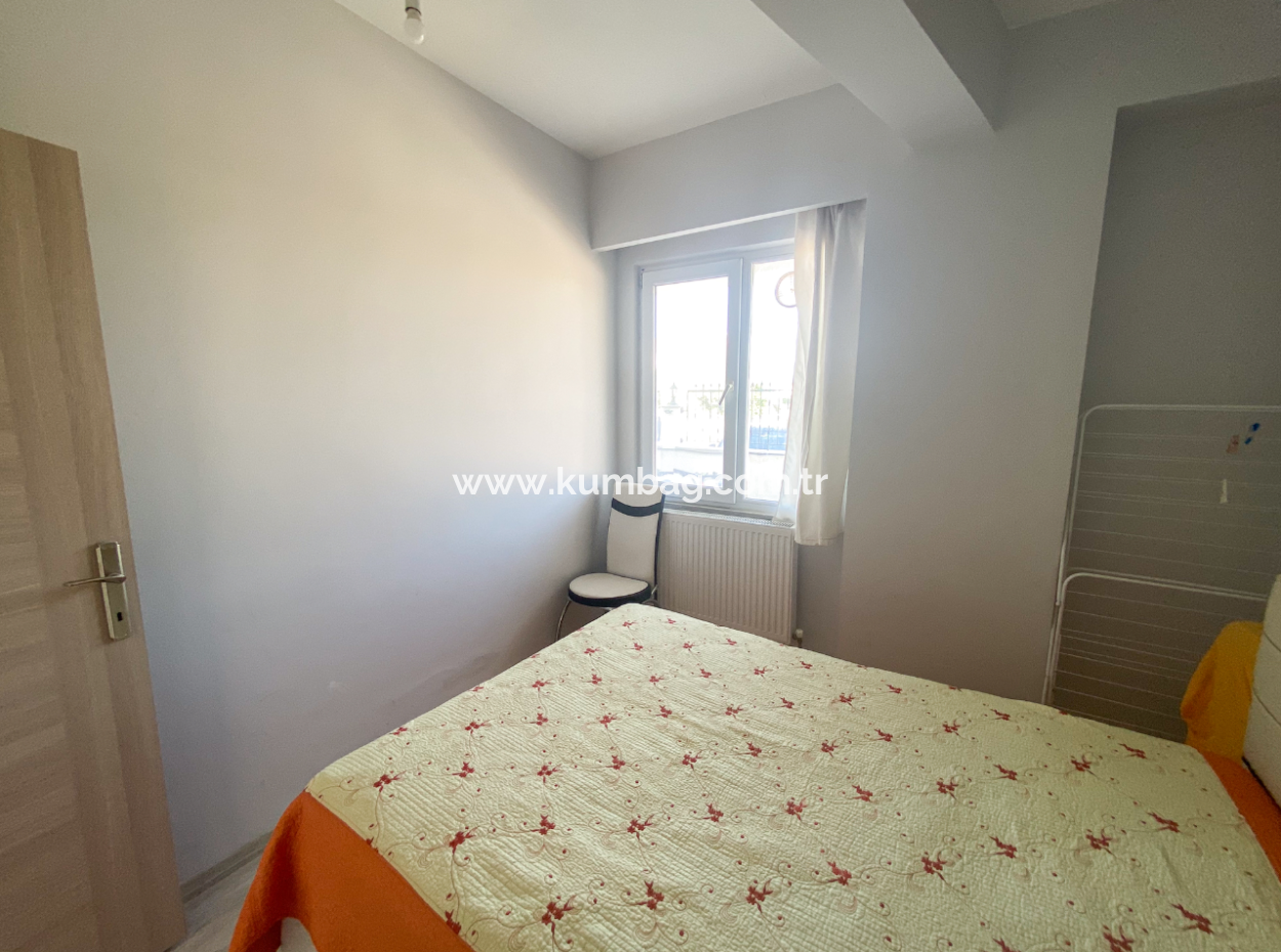 Kumbağ Havuzlu Sitede Eşyalı Kiralık Lüks 1+1 Bahçe Katı Daire