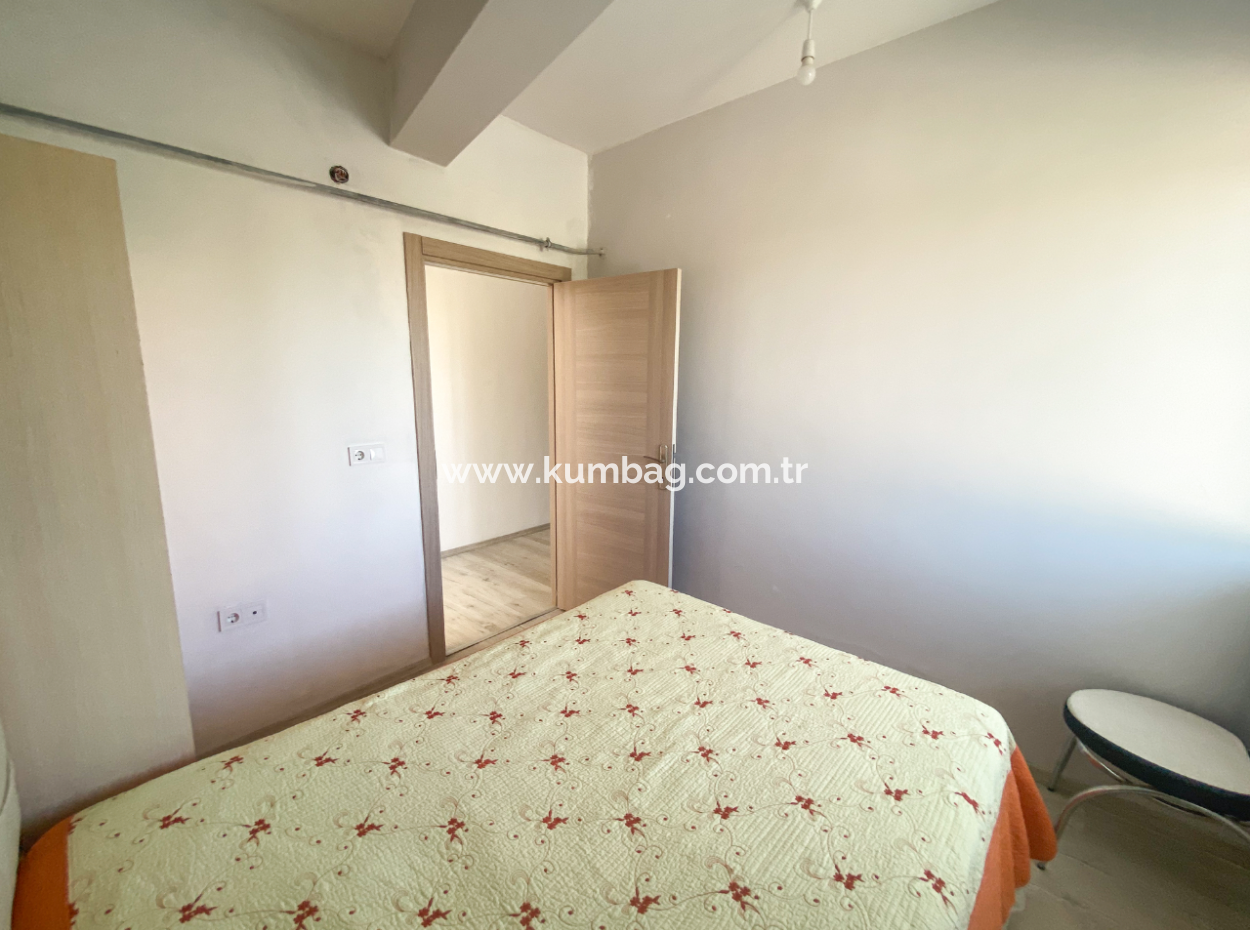 Kumbağ Havuzlu Sitede Eşyalı Kiralık Lüks 1+1 Bahçe Katı Daire