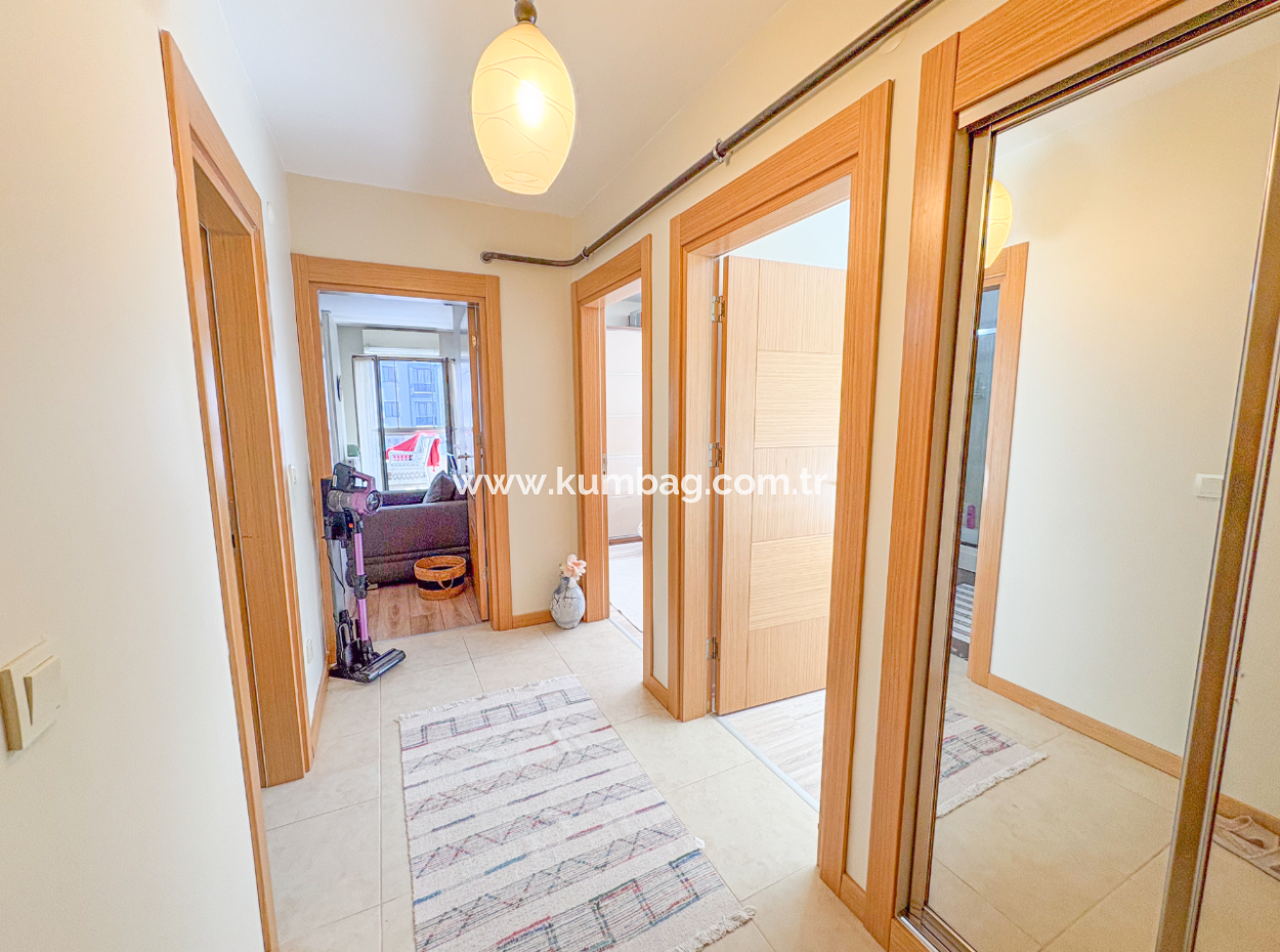Kumbağ Doğapark Evlerinde Havuz Cephe Eşyalı Satılık 2+1 Daire