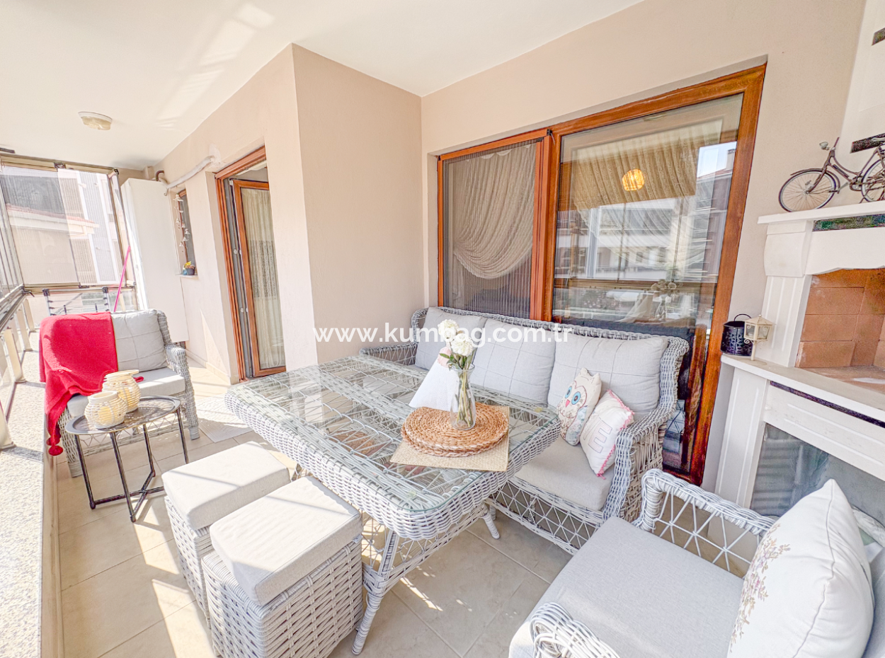 Kumbağ Doğapark Evlerinde Havuz Cephe Eşyalı Satılık 2+1 Daire