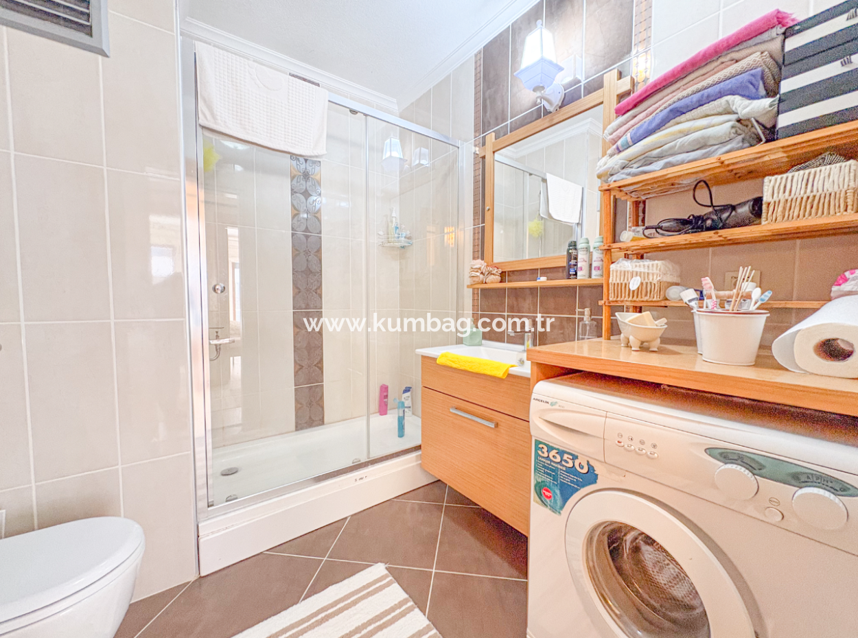Kumbağ Doğapark Evlerinde Havuz Cephe Eşyalı Satılık 2+1 Daire