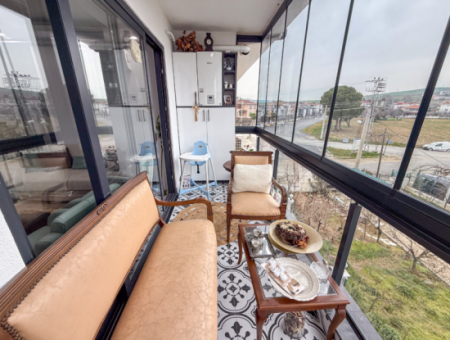 Kumbağ'da Denize Sıfır Sitede Geniş Ve Eşyalı Satılık 2+1 Daire